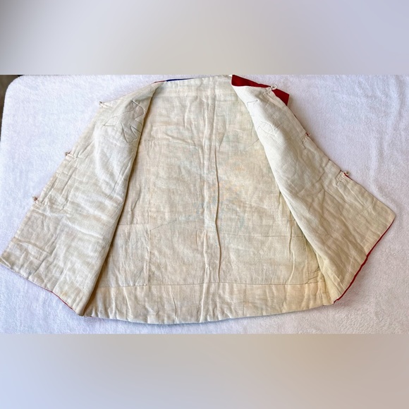 embroidered dragon design patchwork vest size Medium year of the dragon - Picture 5 of 10